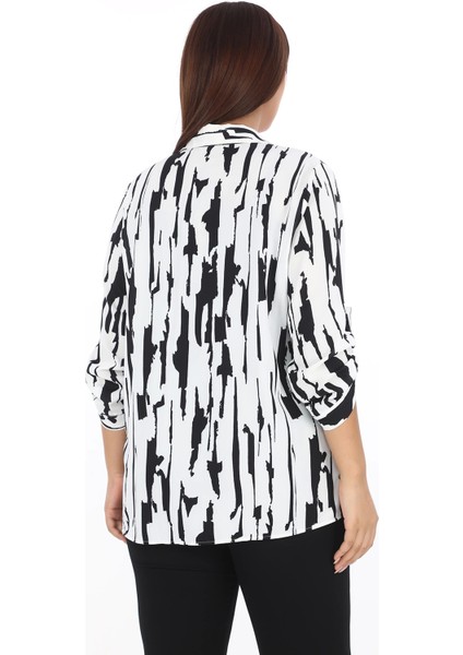 Büyük Beden Desenli Kadın Gömlek modelleri