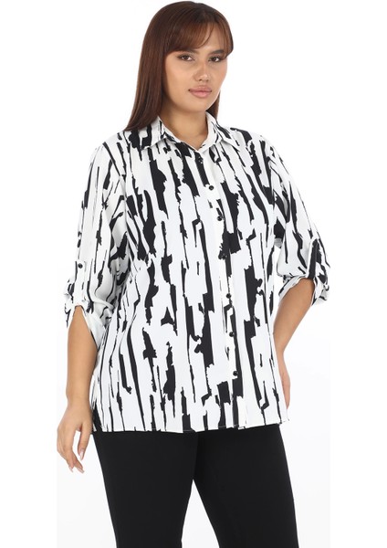 Büyük Beden Desenli Kadın Gömlek fırsatları