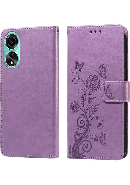 Oppo A78 4g Deri Kart Yuvaları Flip Çiçek Için Flip Case (Yurt Dışından) modelleri
