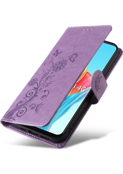 Oppo A78 4g Deri Kart Yuvaları Flip Çiçek Için Flip Case (Yurt Dışından) fırsatları