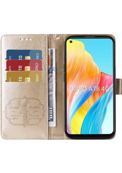 Oppo A78 4g Deri Kart Yuvaları Flip Çiçek Için Flip Case (Yurt Dışından) indirimleri