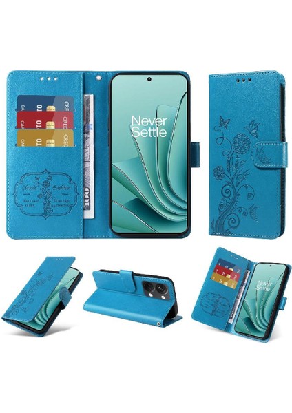 Oneplus Ace 2V Cardyuvaları Flip Çiçek Deri Için Flip Case (Yurt Dışından)