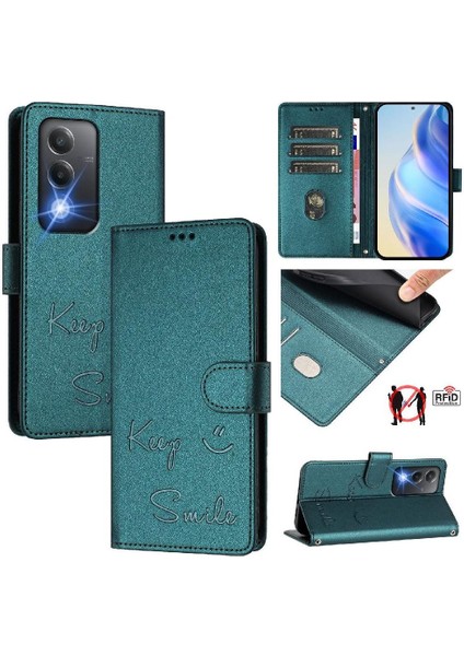 Oppo A80 5g Kart Tutucu Cüzdan Için Kılıf Pu Deri Rfıd Engelleme Kapak Çevirin (Yurt Dışından)