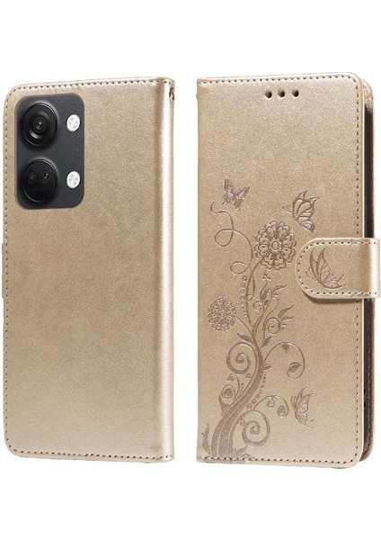 Oneplus Nord 3 Deri Kart Yuvaları Flip Çiçek Için Flip Case (Yurt Dışından)