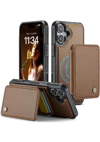 IPhone 16 Için Kılıf Rfıd Engelleme Standı Fonksiyonu Manyetik 2 In 1 Cüzdan (Yurt Dışından) fiyatları