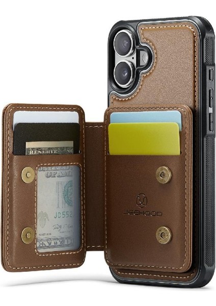 IPhone 16 Için Kılıf Rfıd Engelleme Standı Fonksiyonu Manyetik 2 In 1 Cüzdan (Yurt Dışından) indirimleri