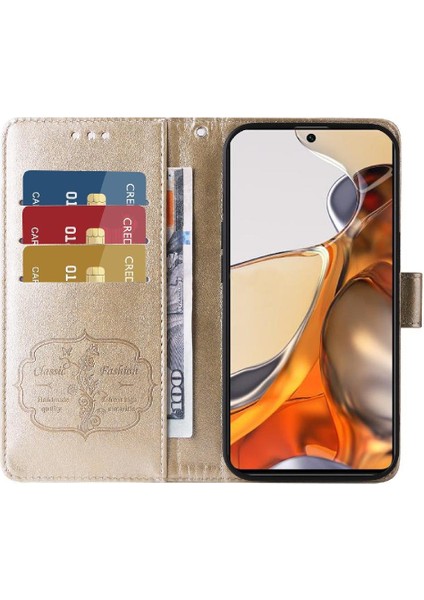 Xiaomi 11T/11T Pro Çiçek Flip Deri Kart Yuvaları Için Flip Case (Yurt Dışından) modelleri