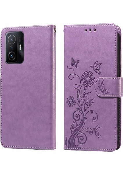 Xiaomi 11T/11T Pro Çiçek Flip Deri Kart Yuvaları Için Flip Case (Yurt Dışından)