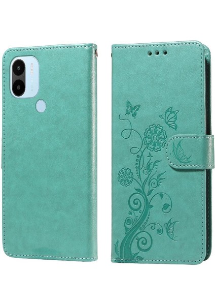 Xiaomi Redmi A1 Artı Kart Yuvaları Deri Çiçek Flip Case (Yurt Dışından)