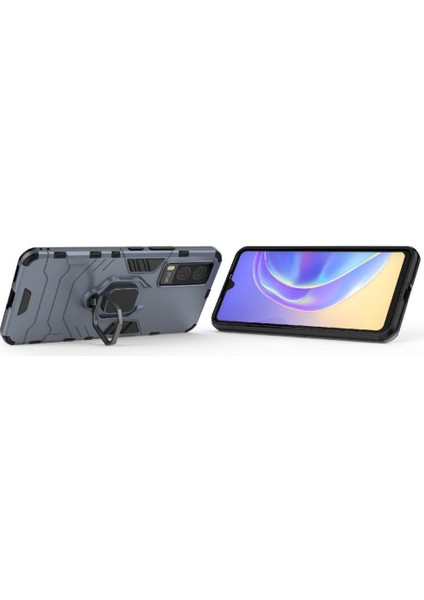 Vivo V21E 5g Askeri Sınıf Koruma Için Halka Araç Montaj Kickstand Durumda (Yurt Dışından)