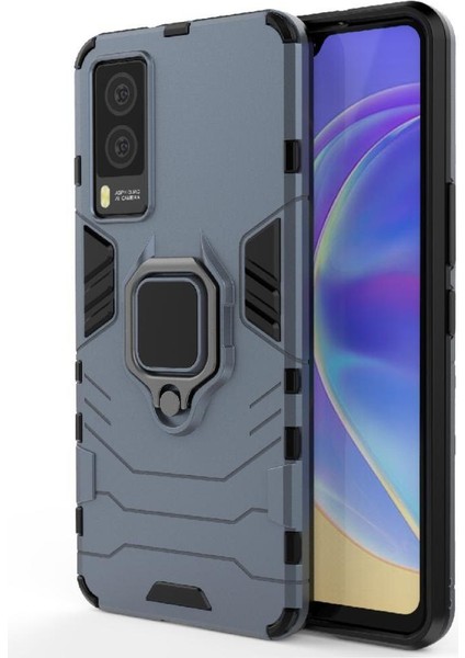 Vivo V21E 5g Askeri Sınıf Koruma Için Halka Araç Montaj Kickstand Durumda (Yurt Dışından)