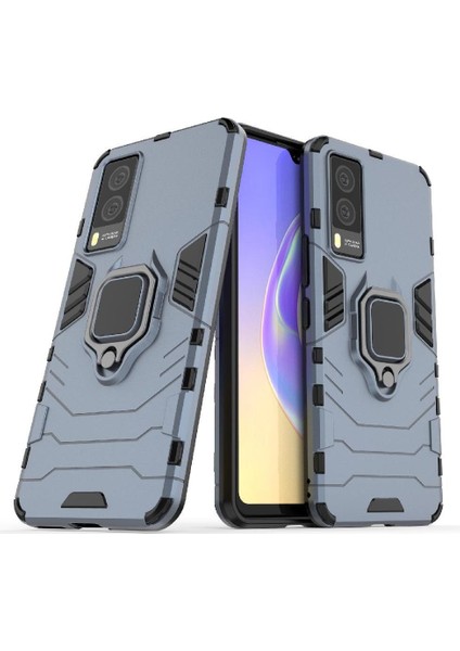 Vivo V21E 5g Askeri Sınıf Koruma Için Halka Araç Montaj Kickstand Durumda (Yurt Dışından)