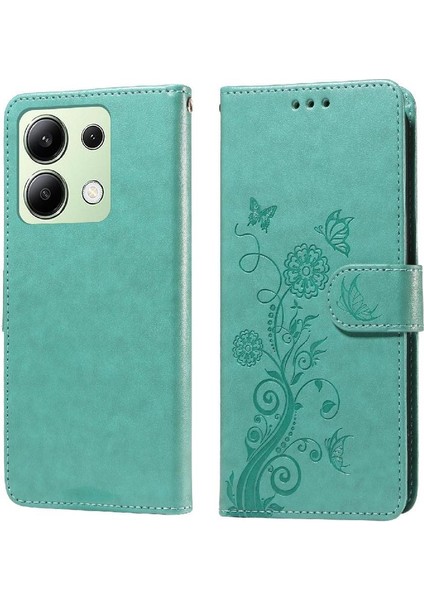 Xiaomi Redmi Not 13 Için Flip Case 4g Cardyuvaları Flip Deri Çiçek (Yurt Dışından)