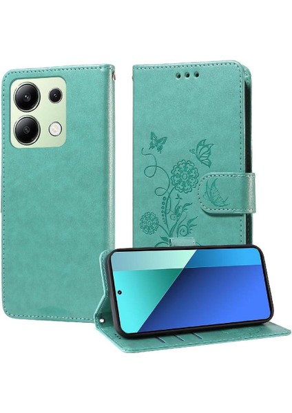 Xiaomi Redmi Not 13 Için Flip Case 4g Cardyuvaları Flip Deri Çiçek (Yurt Dışından)