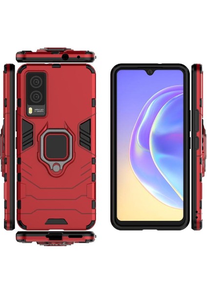 Vivo V21E 5g Askeri Sınıf Koruma Için Halka Araç Montaj Kickstand Durumda (Yurt Dışından)