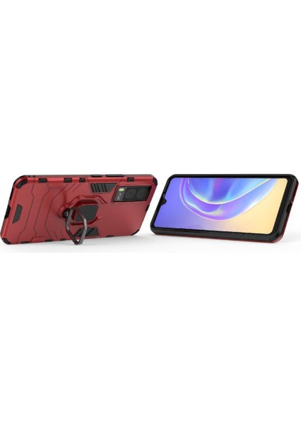 Vivo V21E 5g Askeri Sınıf Koruma Için Halka Araç Montaj Kickstand Durumda (Yurt Dışından)