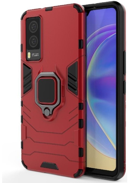Vivo V21E 5g Askeri Sınıf Koruma Için Halka Araç Montaj Kickstand Durumda (Yurt Dışından)