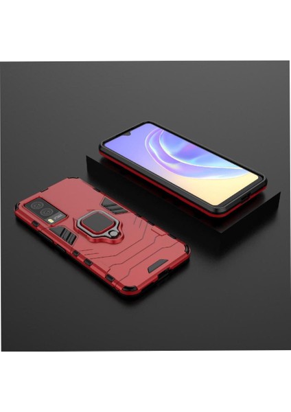 Vivo V21E 5g Askeri Sınıf Koruma Için Halka Araç Montaj Kickstand Durumda (Yurt Dışından)