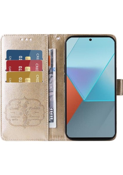 Xiaomi Redmi Not Için Flip Case 13 Pro 5g Flip Çiçek Cardyuvaları Deri (Yurt Dışından)