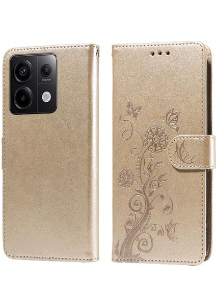 Xiaomi Redmi Not Için Flip Case 13 Pro 5g Flip Çiçek Cardyuvaları Deri (Yurt Dışından)