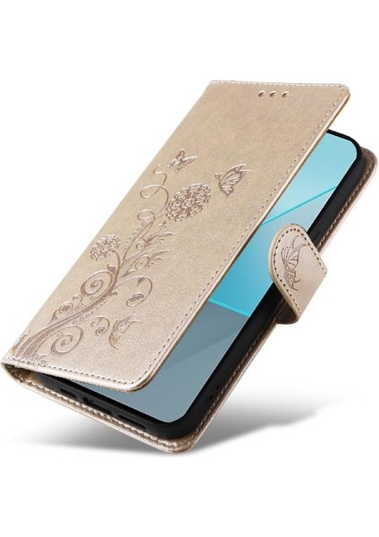 Xiaomi Redmi Not Için Flip Case 13 Pro 5g Flip Çiçek Cardyuvaları Deri (Yurt Dışından)