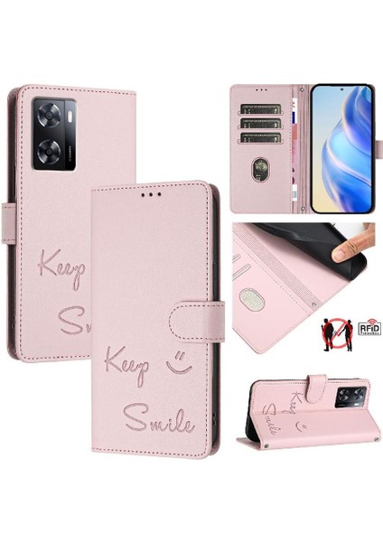 Oppo A77 4G/A77S 4g Kart Tutucu Cüzdan Pu Deri Rfıd Engelleme (Yurt Dışından)