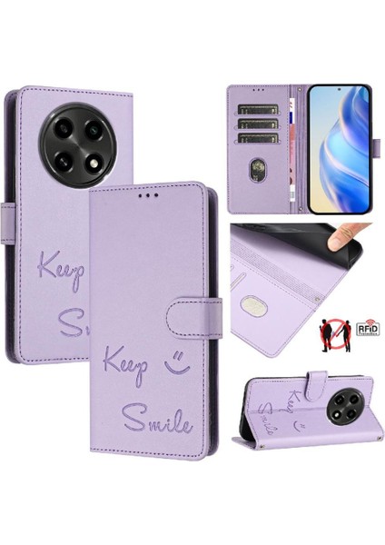 Oppo A3 Cn Pro 5g Kart Tutucu Cüzdan Için Kılıf Rfıd Engelleme Pu Deri (Yurt Dışından)