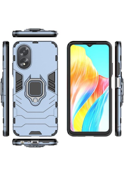 Oppo A38 4g Darbeye Dayanıklı Metal Halka Tutucu Için Halka Araç Montaj Kickstand Vaka (Yurt Dışından)