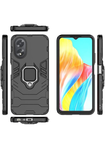 Oppo A38 4g Darbeye Dayanıklı Metal Halka Tutucu Için Halka Araç Montaj Kickstand Vaka (Yurt Dışından)