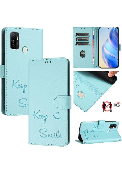 Oppo A53 4G/A53S 4g Flıp Kapak Rfıd Engelleme Kart Tutucu Cüzdan (Yurt Dışından)