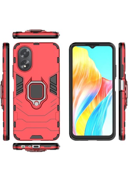 Oppo A38 4g Darbeye Dayanıklı Metal Halka Tutucu Için Halka Araç Montaj Kickstand Vaka (Yurt Dışından)