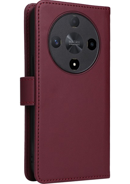 Betopnıce BN-005 Honor Magic6 Lite 5g Şarap Kırmızısı Için Ayrılabilir Pu Kılıf (Yurt Dışından) modelleri