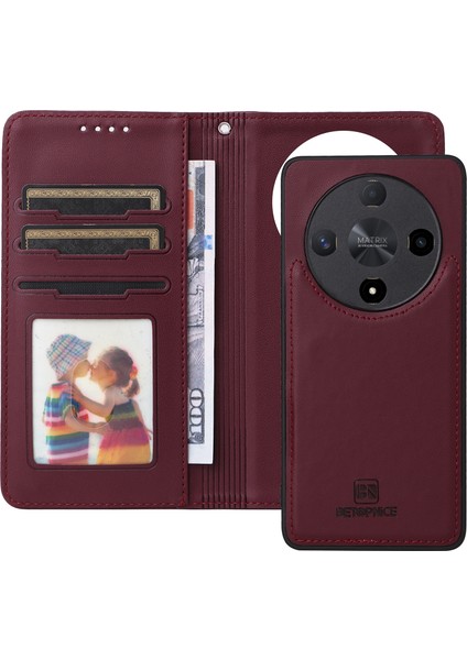 Betopnıce BN-005 Honor Magic6 Lite 5g Şarap Kırmızısı Için Ayrılabilir Pu Kılıf (Yurt Dışından) fırsatları