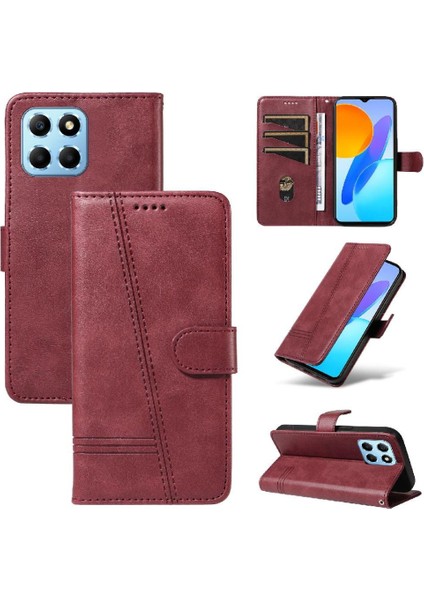 Onur X8 5g Için Filp Durumda Ayrılabilir Siyah Bilezik Cüzdan Telefon Kılıfı ile (Yurt Dışından)