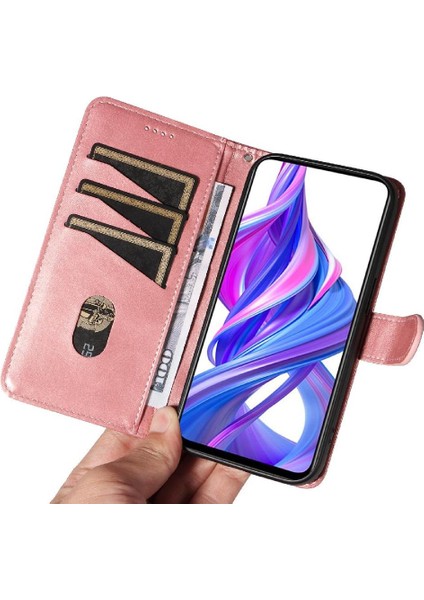 Kredi Kartı Yuvası ile Honor Magic 4 Lite Için Filp Durumda Preslenmiş Pu Deri (Yurt Dışından)
