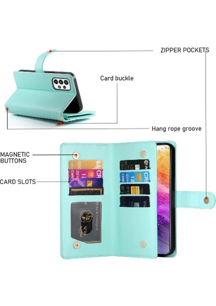 Samsung Galaxy A73 5g Için Flip Case Standı Cüzdan Çok Fonksiyonlu Kayış (Yurt Dışından) indirimleri