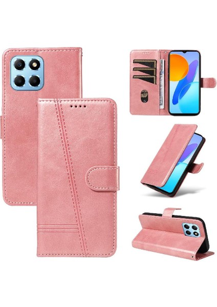 Onur X8 5g Için Filp Durumda Ayrılabilir Siyah Bilezik Cüzdan Telefon Kılıfı ile (Yurt Dışından)