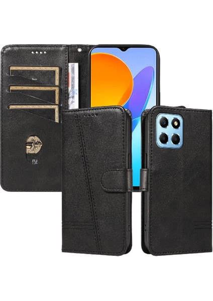 Onur X8 5g Için Filp Durumda Ayrılabilir Siyah Bilezik Cüzdan Telefon Kılıfı ile (Yurt Dışından)