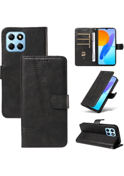 Onur X8 5g Için Filp Durumda Ayrılabilir Siyah Bilezik Cüzdan Telefon Kılıfı ile (Yurt Dışından)