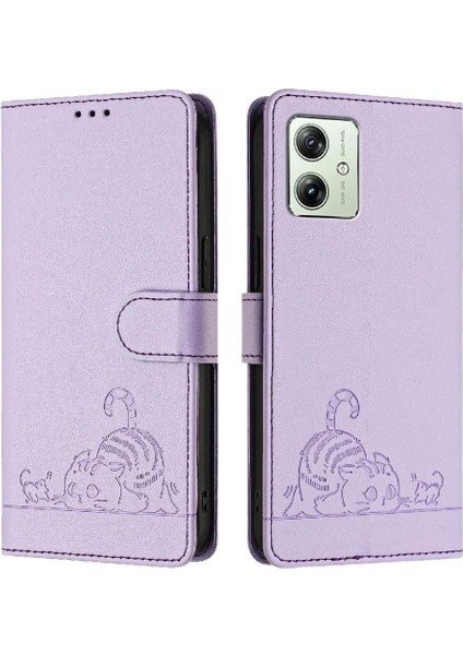 Motorola Moto G54 5G/G14 4g Kedi Rfıd Kart Yuvası Tutucu Kickstand (Yurt Dışından) indirimleri