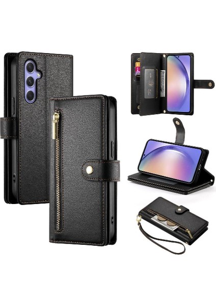 Samsung Galaxy A54 5g Için Flip Case Crossbody Kayış Iş Standı Cüzdan (Yurt Dışından) modelleri