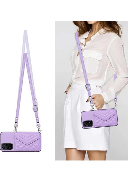 Honor 200 Lite 5g Global Açık Mor Için Eşkenar Dörtgen Doku Rfıd Telefon Kılıfı (Yurt Dışından) fiyatları