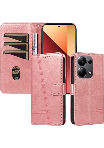 Xiaomi Redmi Not 13 Pro 4g Için Filp Durumda Kredi ile Preslenmiş Pu Deri (Yurt Dışından)