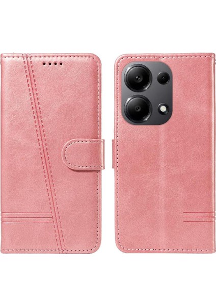 Xiaomi Redmi Not 13 Pro 4g Için Filp Durumda Kredi ile Preslenmiş Pu Deri (Yurt Dışından)