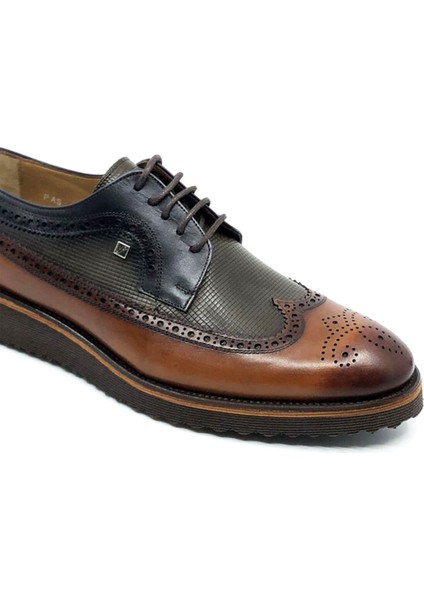 FSC1106 Taba / Kahve Erkek Baskılı Bağlı Ayakkabı