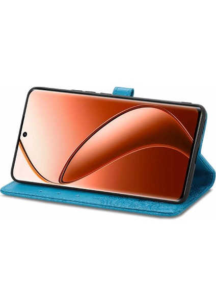 Realme 12 Pro Için Flip Case Artı Basit Iş Deri Kılıf Darbeye (Yurt Dışından)