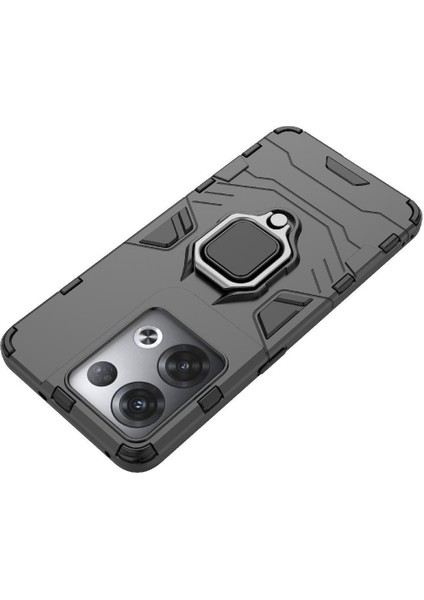Oppo Reno8 Pro Artı Askeri Sınıf Metal Için Halka Araba Dağı Kickstand Vaka (Yurt Dışından) fırsatları