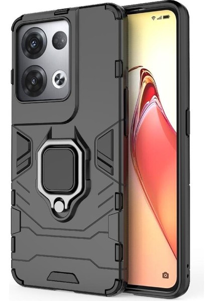 Oppo Reno8 Pro Artı Askeri Sınıf Metal Için Halka Araba Dağı Kickstand Vaka (Yurt Dışından) indirimleri