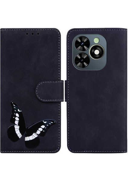 Tecno Spark 20C Kart Yuvaları Için Flip Case Flip Folio Kapak Kelebek Cüzdan (Yurt Dışından)