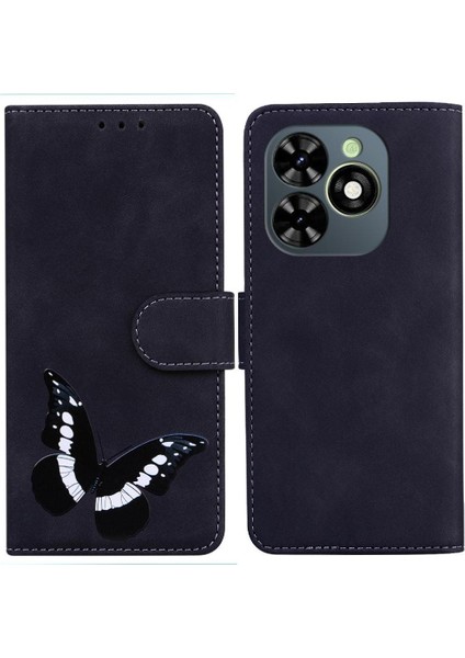 Tecno Spark 20 Flip Folio Kapak Için Flip Case Kart Yuvaları Kelebek Renk (Yurt Dışından)